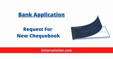 Application For New Cheque Book