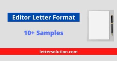 Editor Letter Format