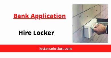 Application For Locker In Bank