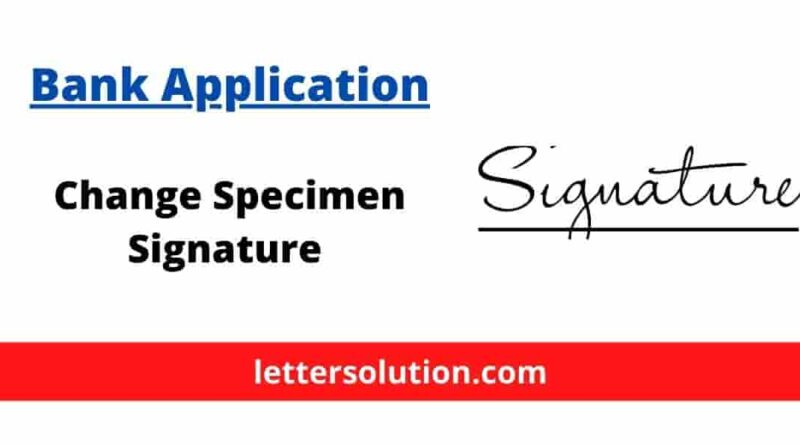 Change Specimen Signature