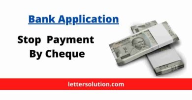 stop payment cheque letter