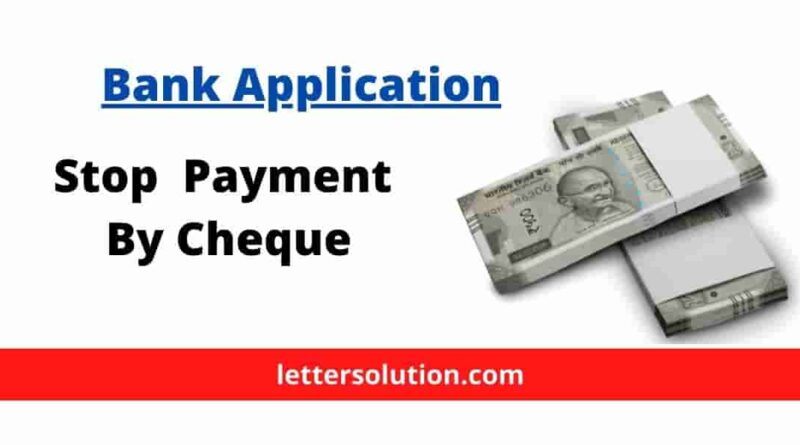 stop payment cheque letter