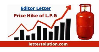 Price Hike of L.P.G Editor Letter